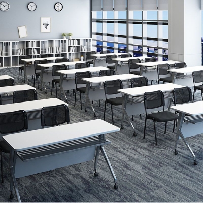Moderner Mesh-Konferenzstuhl, gepolsterter B&uuml;rostuhl ohne Armlehnen