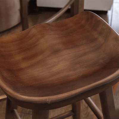 Barhocker aus massivem Holz, moderner, r&uuml;ckenfreier Thekenhocker f&uuml;r Bristol