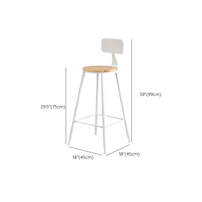 Tresenhocker aus massivem Holz, moderner armloser Hocker f&uuml;r das Wohnzimmer