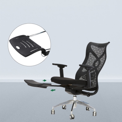 Sedia da ufficio con braccioli fissi Sedia operativa in microfibra con schienale alto Traspirante AirGrid ergonomica