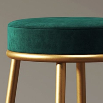 Thekenhocker im Glam-Stil, gepolsterter Wohnzimmer-Barhocker mit goldenem Gestell