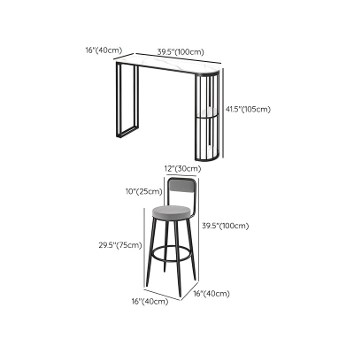 Modernes 1/2/3-teiliges Bartisch-Set aus Stein, Tresentisch mit Hockern f&uuml;r das Wohnzimmer