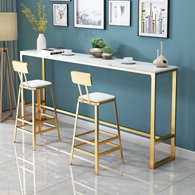 Set tavolo da bar stile glamour 1/2/3 pezzi Tavolo da bar rettangolare con sgabelli alti per cucina