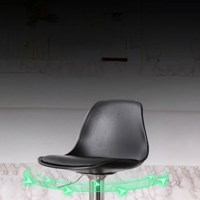 Zeitgen&ouml;ssischer Metall-Barhocker, Kunstleder-Fu&szlig;st&uuml;tze, verstellbarer Thekenhocker