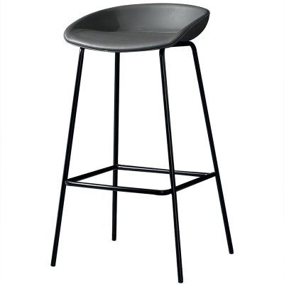 Zeitgen&ouml;ssischer Thekenhocker aus Kunstleder, Thekenh&ouml;he, Barhocker mit Fu&szlig;st&uuml;tze