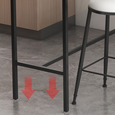 Rechteckiger Bartisch mit gesinterter Steinplatte, moderner Bistrotisch mit Bockgestell