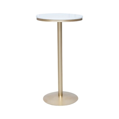 1/3-teiliges glamour&ouml;ses rundes Barhocker- und Tischset aus Holz und Metall