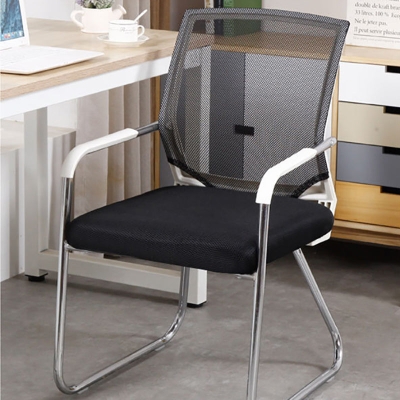 CorLiving Workspace Sedia da ufficio moderna Sedia da scrivania in rete nera con schienale medio