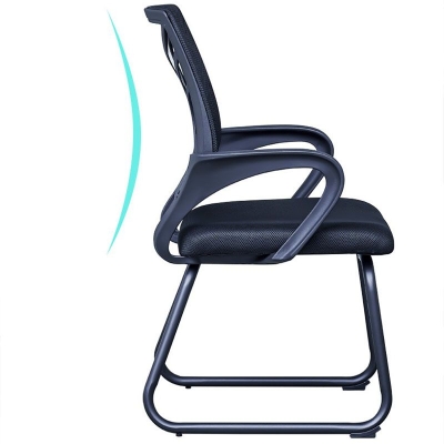 Ergonomischer Schreibtischstuhl aus Netzstoff mit mittlerer R&uuml;ckenlehne aus Edelstahl, kein st&ouml;render B&uuml;rostuhl