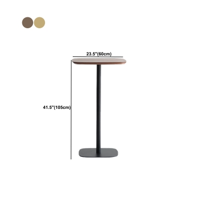 Holz-Bar-Esstisch, quadratischer Metallsockel, Bar-H&ouml;he, Kneipentisch