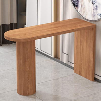 Massivholz-Barh&ouml;hen-Esstisch f&uuml;r den Innenbereich, moderner Bartisch mit Doppels&auml;ule