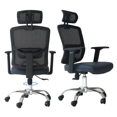 Sedia da ufficio ergonomica contemporanea Sedia da scrivania con meccanismo di inclinazione con schienale alto