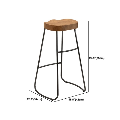1/4-teiliges industrielles Bartisch-Set aus Eisen, rechteckiges Holz-Bistro-Set mit Fu&szlig;st&uuml;tze