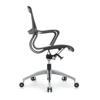 Sedia da ufficio moderna con ruote Sedia da scrivania in rete con schienale medio Sedia ergonomica