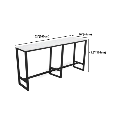 Modernes 1/7-teiliges Bartisch-Set, rechteckiger Stein-Thekentisch mit hohen Hockern f&uuml;r den Balkon