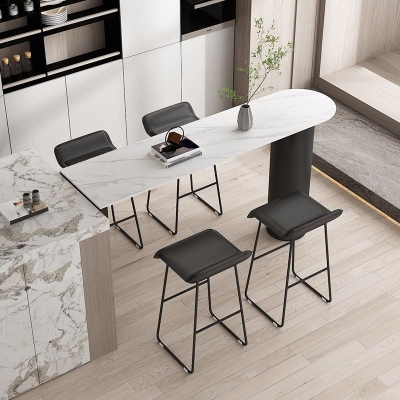 Moderner Bartisch aus gesintertem Stein, Esstisch f&uuml;r K&uuml;che, Wohnzimmer, Kaffeezimmer