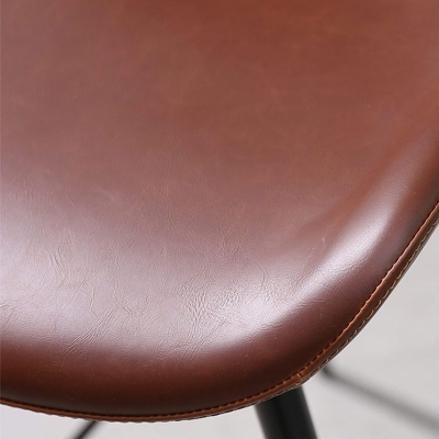 Moderner Barhocker mit Lederr&uuml;ckenlehne, Thekenhocker f&uuml;r das Wohnzimmer