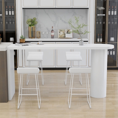 Moderner Bartisch, rechteckiger Massivholz-Esstisch f&uuml;r K&uuml;che, Wohnzimmer, Kaffeezimmer