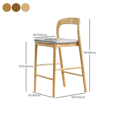 Barhocker aus massivem Holz f&uuml;r den Innenbereich, gepolsterter Barhocker mit Fu&szlig;st&uuml;tze