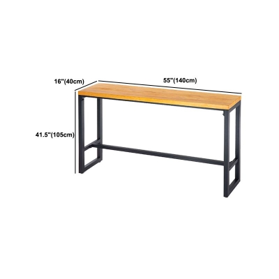 1/4/7/9-teiliges industrielles Bartisch-Set aus Eisen, rechteckiges Bistro-Set aus Kiefernholz mit Fu&szlig;st&uuml;tze