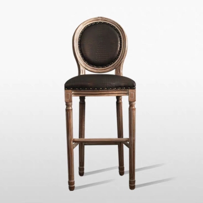 Industrielles rechteckiges Bartisch-Set aus Holz, 1/2/3/4-teilig, Thekentisch mit hohen Hockern
