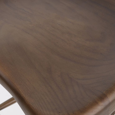 Moderner Home-Hocker aus massivem Holz mit mattem Finish und Fu&szlig;st&uuml;tze