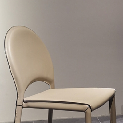 Esszimmerst&uuml;hle aus Kunstleder, moderner Stuhl mit Metallbeinen