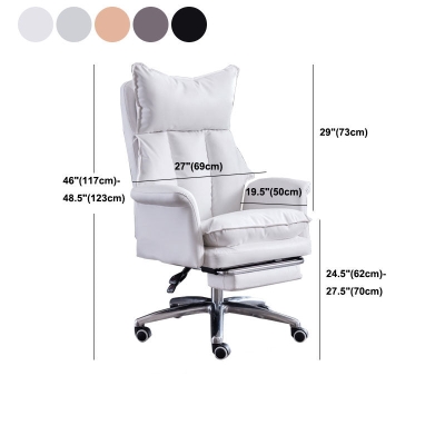 Moderner Slide Chair mit hoher R&uuml;ckenlehne, ergonomischer, verstellbarer Chefsessel aus Leder