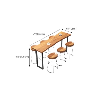 Rechteckiger Bartisch aus Massivholz mit Kufengestell, Esstisch f&uuml;r K&uuml;che, Wohnzimmer, Kaffeezimmer