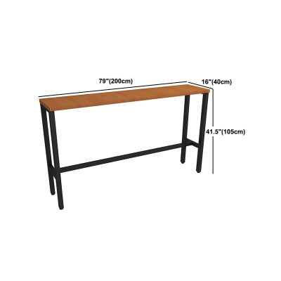 Industrielles rechteckiges Bartisch-Set aus massivem Holz, 1/3/4-teilig, Thekentisch mit hohen Hockern
