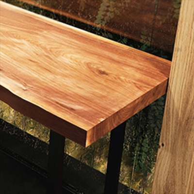 Rechteckiges Bartisch-Set aus massivem Holz, industrielles 1/2/5/7-teiliges Thekentisch-Set