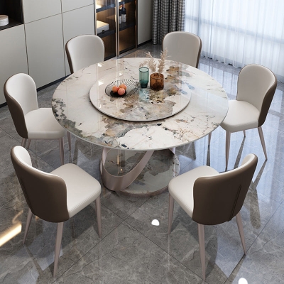 Glam Parsons Side Chair Leder-Esszimmerstuhl f&uuml;r den Innenbereich mit Metallgestell
