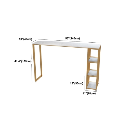 Glam Rechteckiges Bar-Set mit Stauraum, 1/2/3-teilig, Stein-Thekenh&ouml;hen-Set in Gold