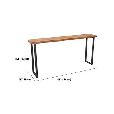 Nat&uuml;rlicher Bartisch mit Massivholzplatte, moderner Pub-Tisch mit Metallrahmen