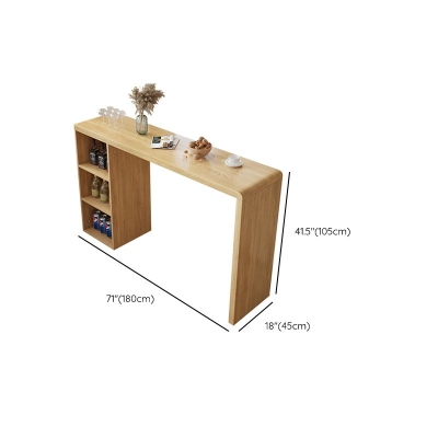 Zeitgen&ouml;ssischer rechteckiger Barhockertisch aus massivem Holz f&uuml;r das Wohnzimmer