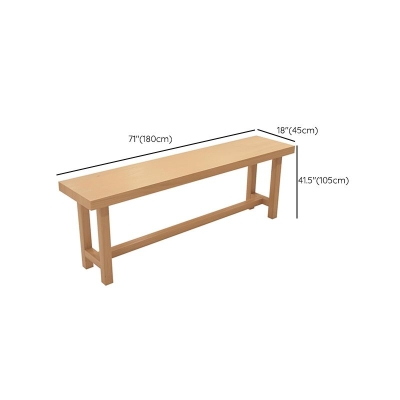 Tavolo da pranzo moderno da bar in legno massello, tavolo da bar con base su trespolo in colore naturale