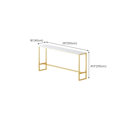 Glam Pub Table Rechteckiger Bartisch mit Steinplatte f&uuml;r den Innen- und Pausenraum