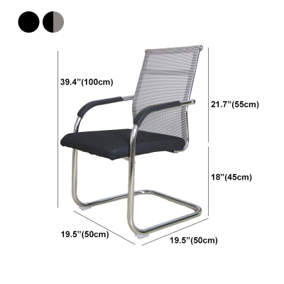 Moderner Schreibtischstuhl aus schwarzem Stahl mit mittlerer und hoher R&uuml;ckenlehne