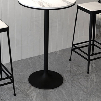 41,34"H hoher industrieller Bartisch aus Stein, runder Bistro-Barschreibtisch