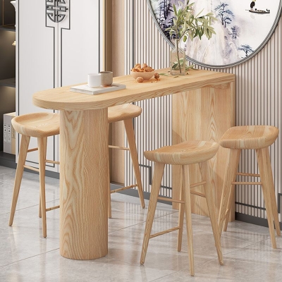 Moderner Barthekentisch aus Holz, Freeform-Barthekentisch f&uuml;r den Heimgebrauch