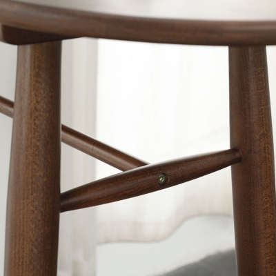 Modernes Eichenholz-Bartisch-Set, 1/2-teiliger Holz-Thekentisch mit Lederhockern