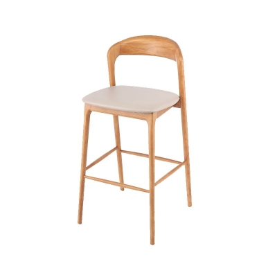 Esszimmerhocker aus massivem Holz, moderne Barhocker mit Kissen