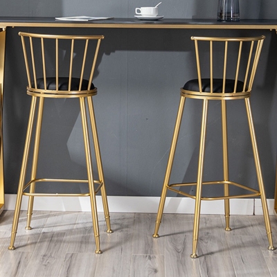 Gepolsterter Thekenhocker im zeitgen&ouml;ssischen Stil, barhoher Wohnzimmer-Barhocker