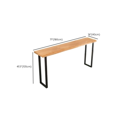 Industrieller Bartisch mit Metallgestell, schwarzer Eisen-Massivholz-Pub-Tisch f&uuml;r die Terrasse