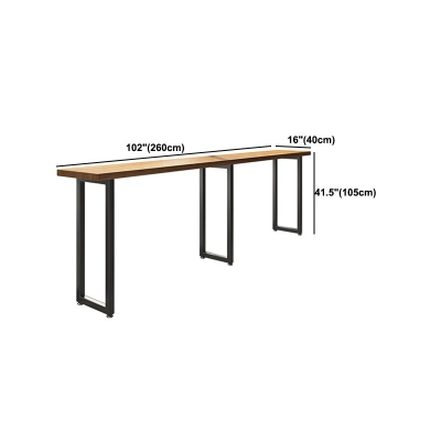 Industrielles rechteckiges Bartisch-Set, 1/7-teilig, Massivholz-Thekentisch