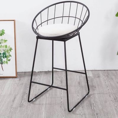 Glam Bucket Barhocker, gepolsterte Fu&szlig;st&uuml;tze, niedrige R&uuml;ckenlehne, Ladentheke und Barhocker