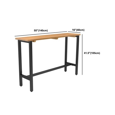 Set tavolo moderno da pub rettangolare su cavalletto 1/3 pezzi Set altezza bancone in legno massello