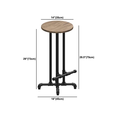 Rechteckiges Massivholz-Bartisch-Set, industrieller 1/4-teiliger Thekentisch mit hohen Hockern