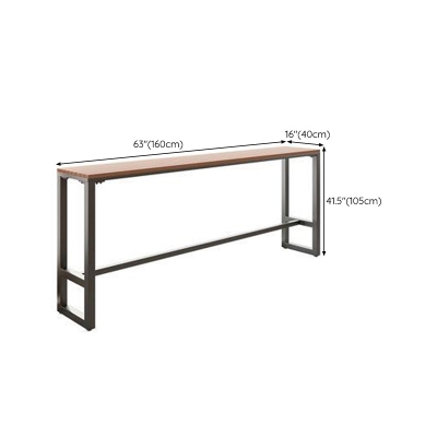 Moderner 41,3-Zoll-Stehtisch mit rechteckiger Holzplatte f&uuml;r die Bar
