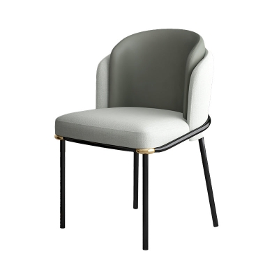 Home Side Chair im Industriestil, gepolsterter Esszimmerstuhl mit Metallbeinen